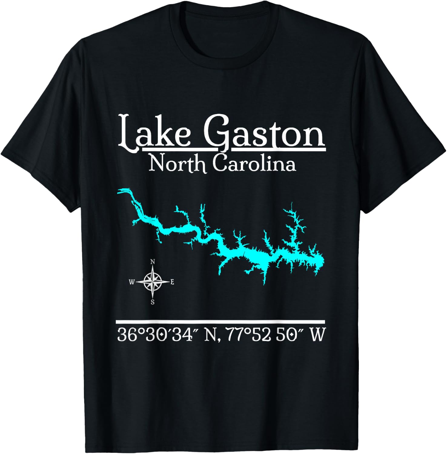 Lake Gaston - North Carolina T-Shirt - T-Shirt | Black