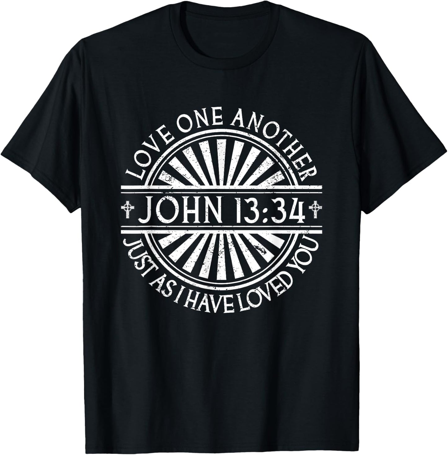 Jesus Bible John 13:34 God Quote Christian Faith T-Shirt - T-Shirt | Black