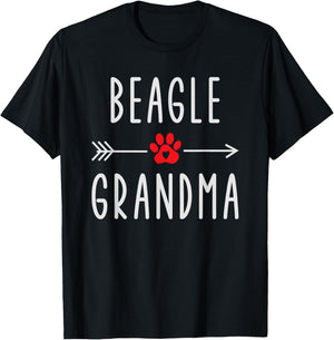 Beagle Grandma Funny Beagle Dog Owner Gift Mother's Day T-Shirt - T-Shirt | Black