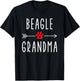 Beagle Grandma Funny Beagle Dog Owner Gift Mother's Day T-Shirt - T-Shirt | Black