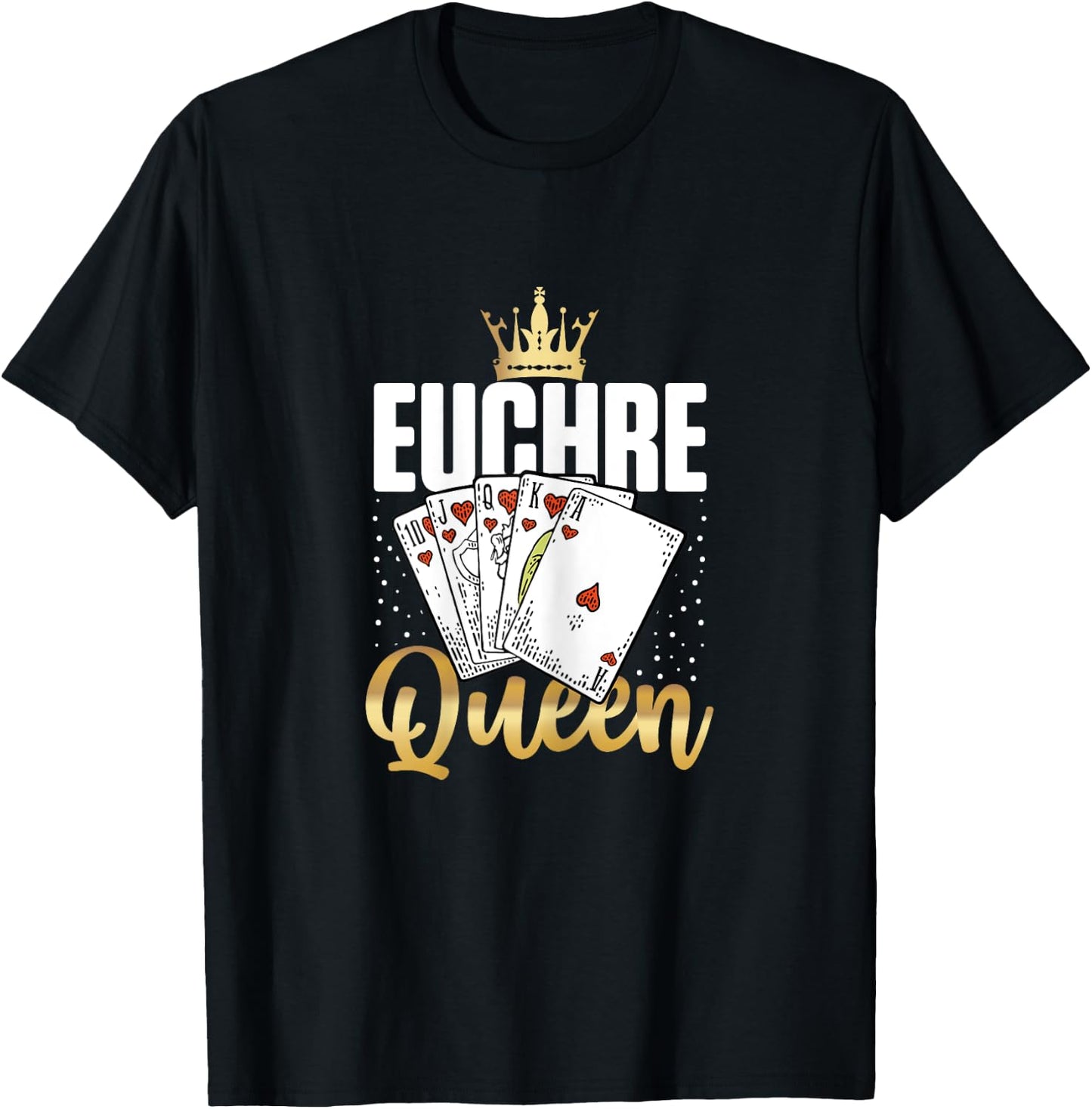 Euchre Queen Euchre Game T-Shirt - T-Shirt | Black