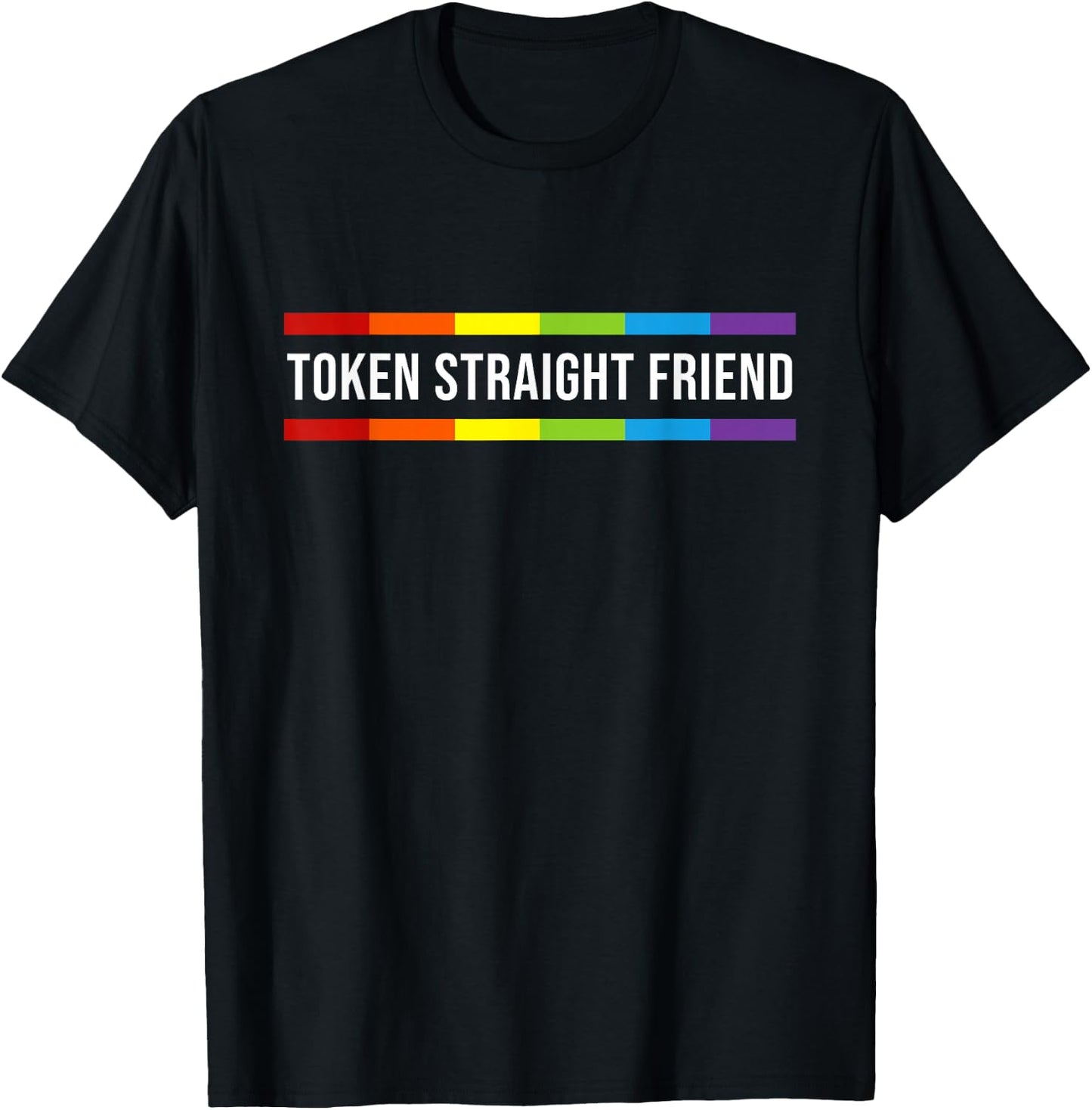 Token Straight Friend T-Shirt - T-Shirt | Black