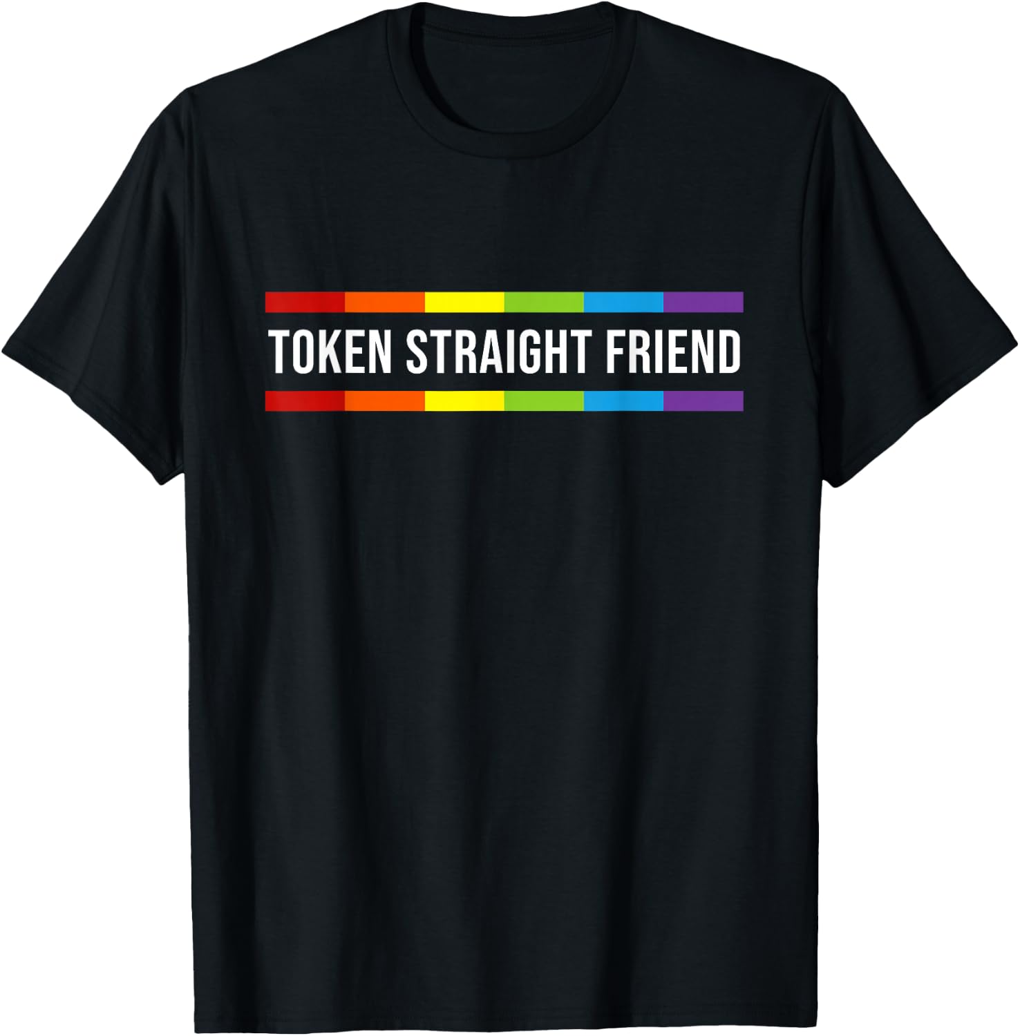 Token Straight Friend T-Shirt - T-Shirt | Black