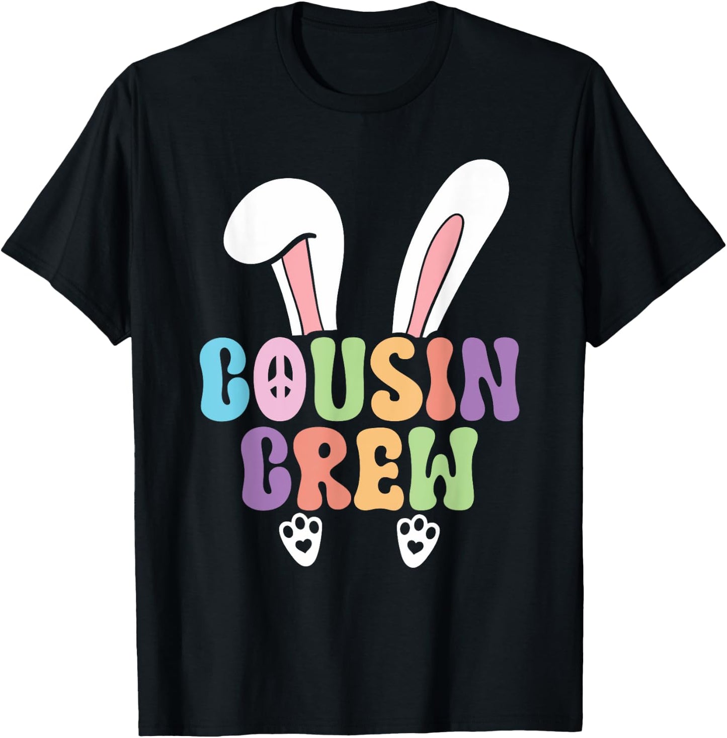 Cousin Crew Easter Bunny Family Matching Toddler Boys Girls T-Shirt - T-Shirt | Black