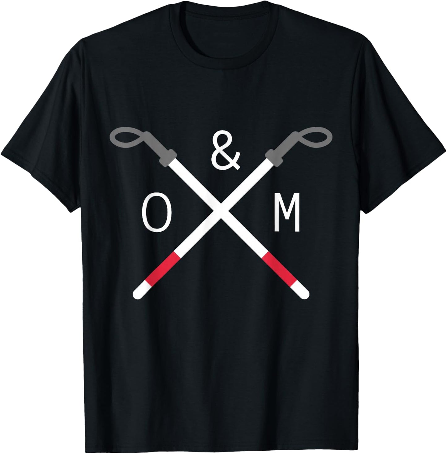 Orientation and Mobility Specialist Gear White Cane Day T-Shirt - T-Shirt | Black