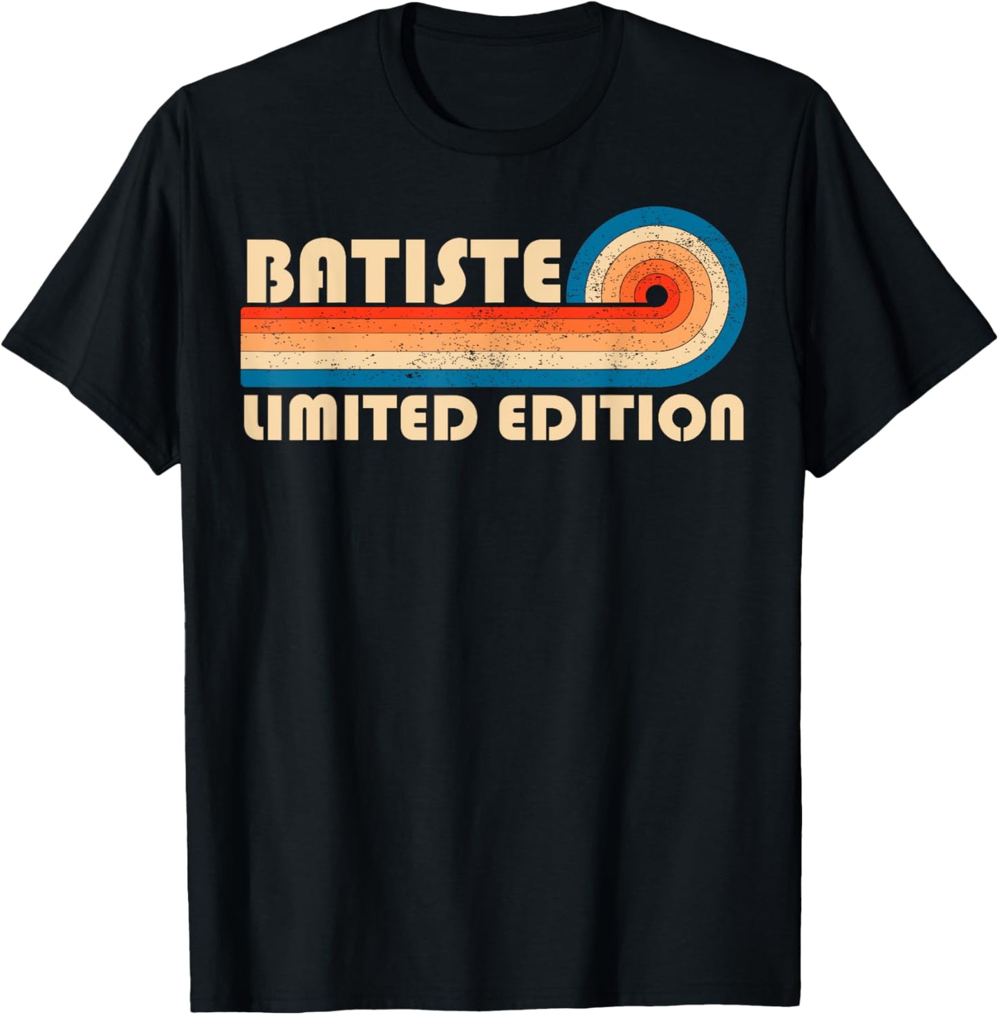 BATISTE Surname Retro Vintage 80s 90s Birthday Reunion T-Shirt - T-Shirt | Black