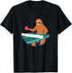 Sloth Playing Table Tennis Hobby Sports T-Shirt - T-Shirt | Black