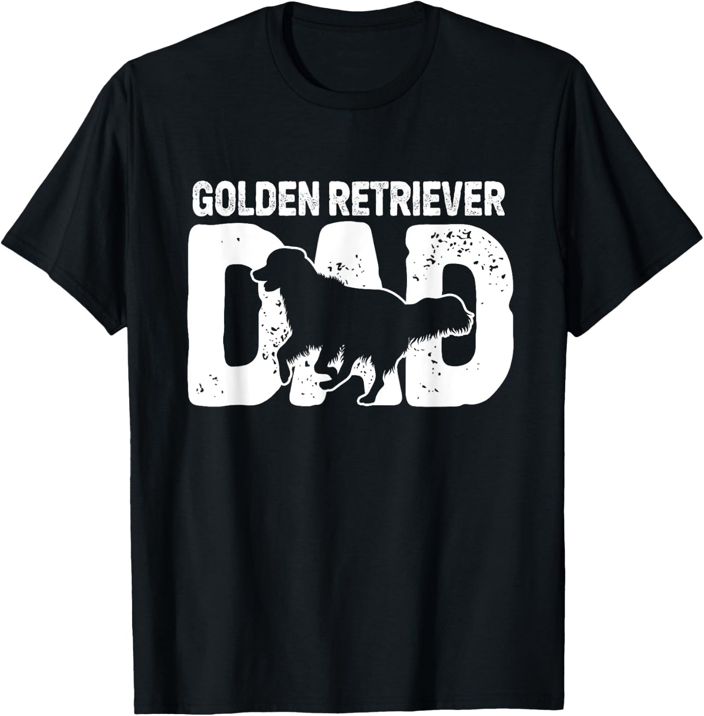 Golden Retriever Dad Dog Golden Dad Lover Dog Owner Father T-Shirt - T-Shirt | Black