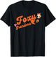 Foxy grandma with flowers and fox and fox tail T-Shirt - T-Shirt | Black