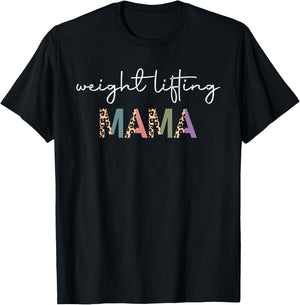 Weightlifting Mama Women Gift - Funny Weightlifter Mom T-Shirt - T-Shirt | Black