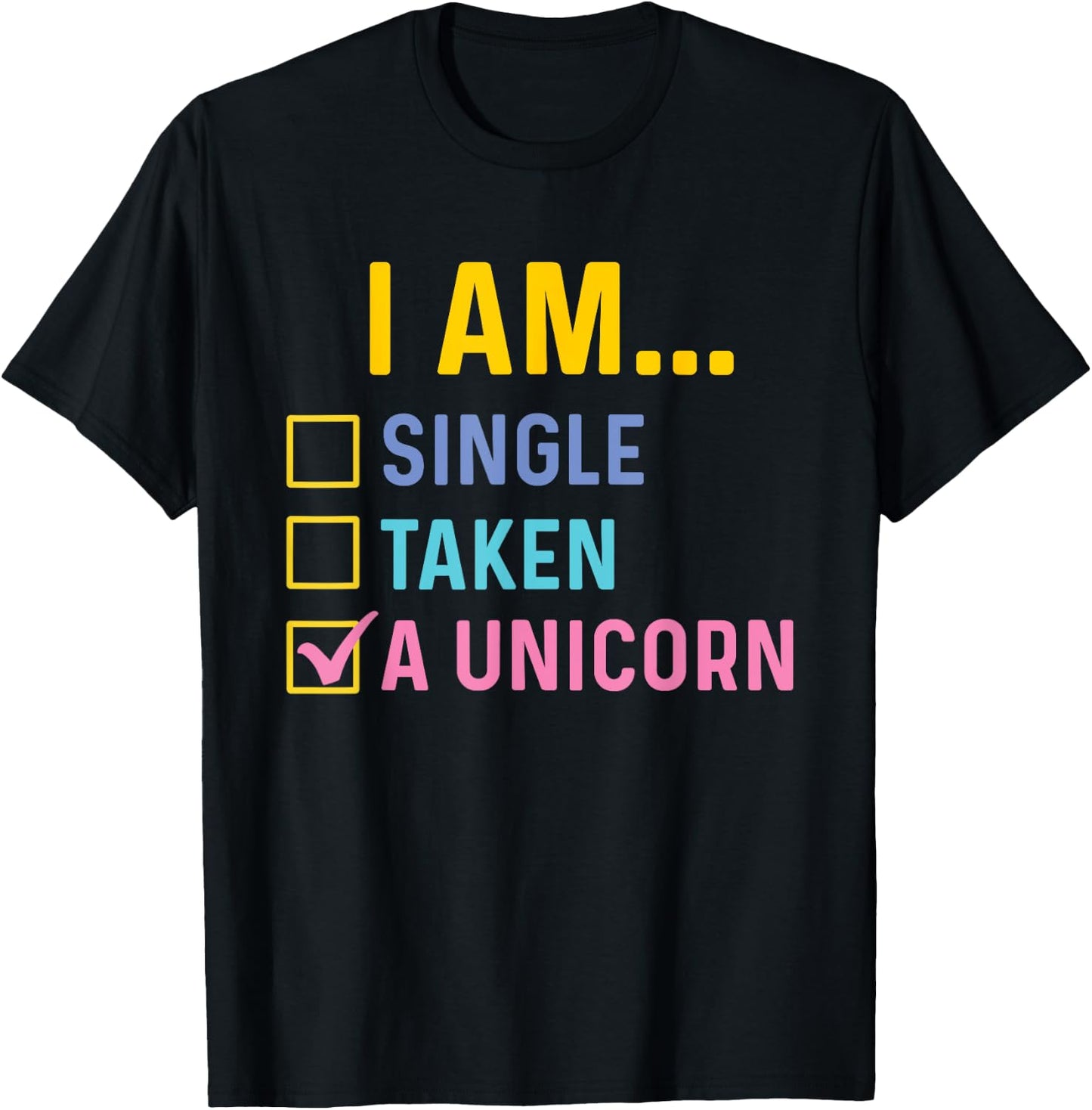 I Am A Unicorn - Mystical Creature Magical Rainbow Unicorn T-Shirt - T-Shirt | Black