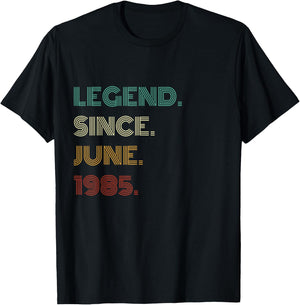 40 Years Old Legend Since June 1985 40th Birthday T-Shirt - T-Shirt | Black
