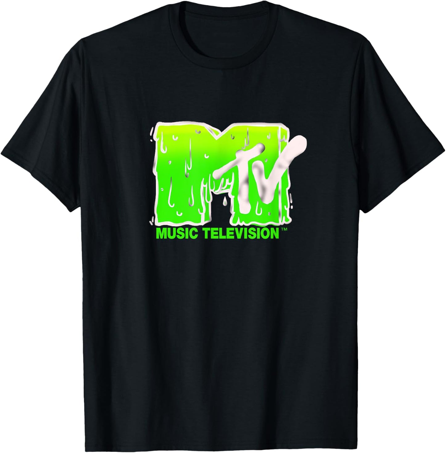 Mademark x MTV - The official MTV Logo in green liquid horror style T-Shirt - T-Shirt | Black
