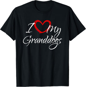 I Love My Granddogs, I Heart My Granddogs T-Shirt - T-Shirt | Black