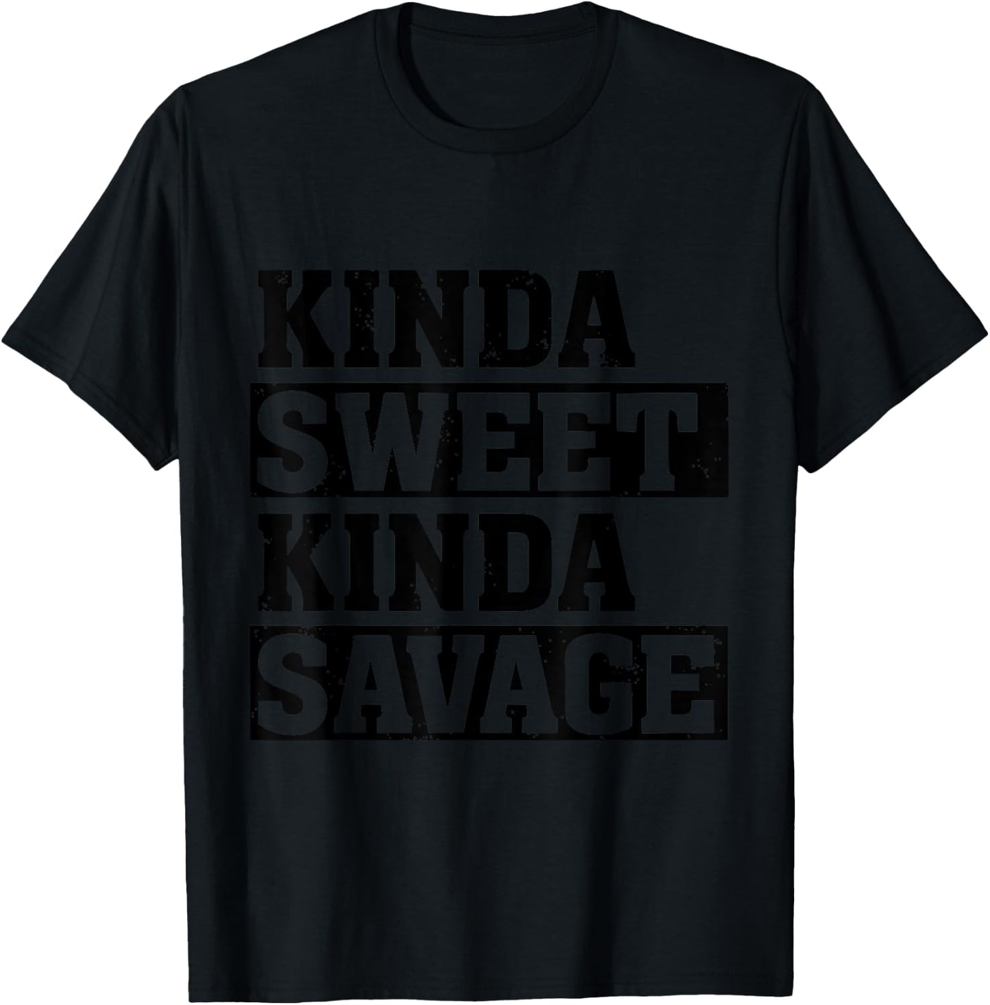 Boo Kinda Sweet Kinda Savage Funny Saying T-Shirt - T-Shirt | Black