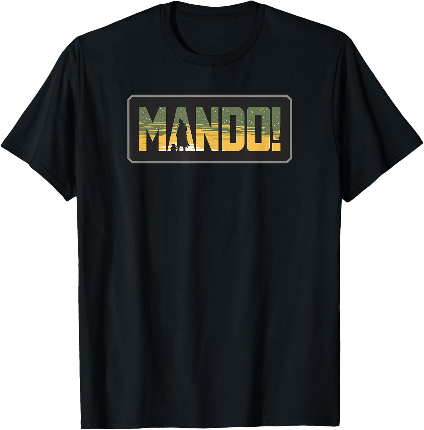 Star Wars: The Mandalorian Midnight Mando Silhouette Logo T-Shirt - T-Shirt | Black