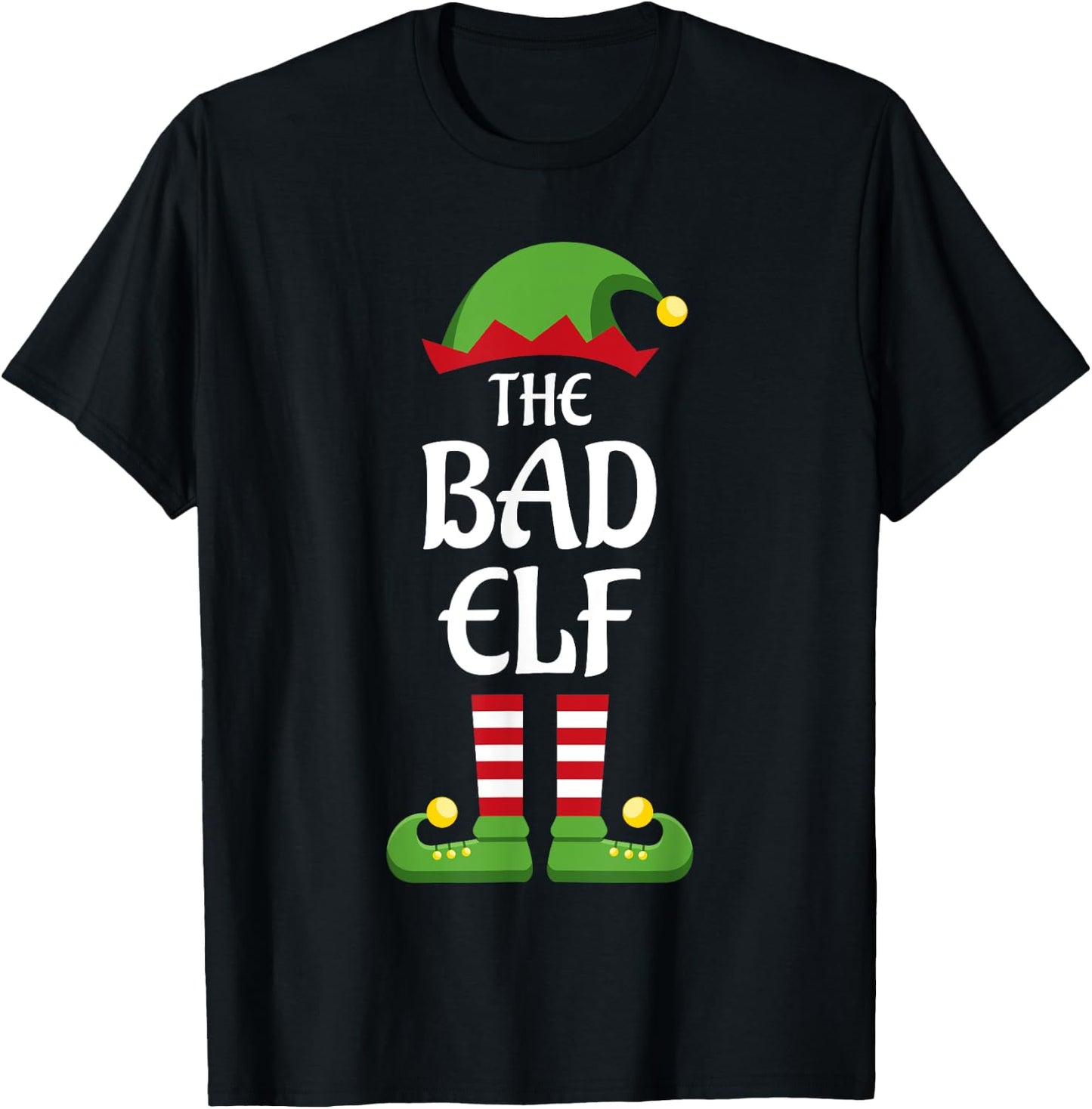 Bad Elf Family Matching Group Christmas T-Shirt - T-Shirt | Black