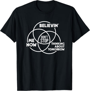 Don't Stop Music Lovers Venn Diagram T-Shirt - T-Shirt | Black