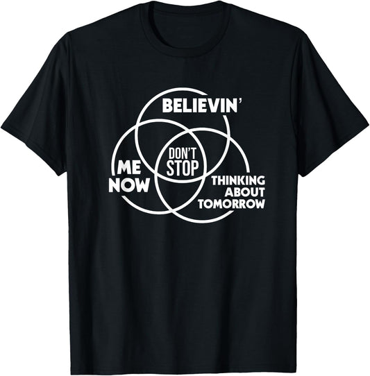 Don't Stop Music Lovers Venn Diagram T-Shirt - T-Shirt | Black
