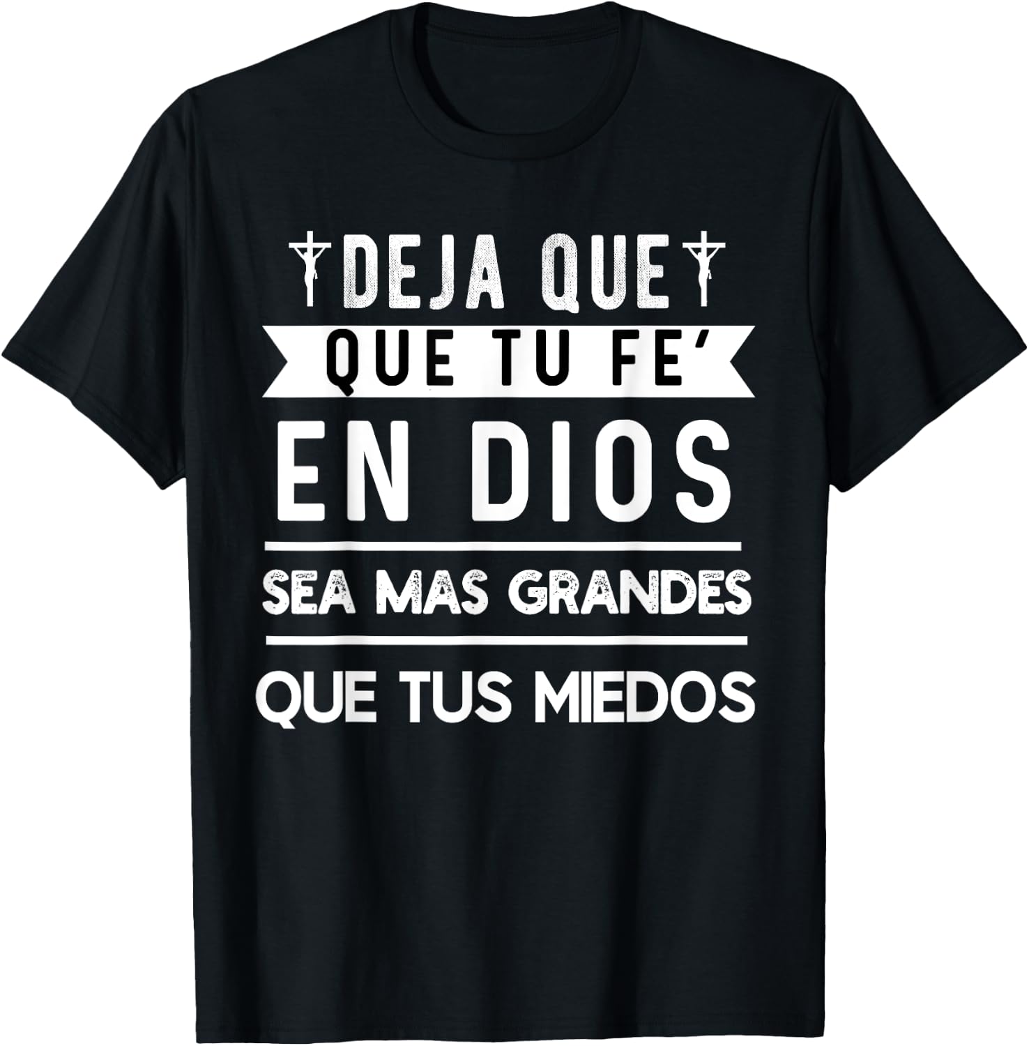 Camiseta Cristiana Para Mujer y Hombre En Espanol Cristiano T-Shirt - T-Shirt | Black
