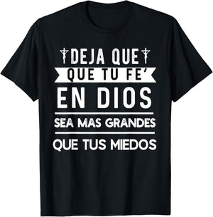Camiseta Cristiana Para Mujer y Hombre En Espanol Cristiano T-Shirt - T-Shirt | Black