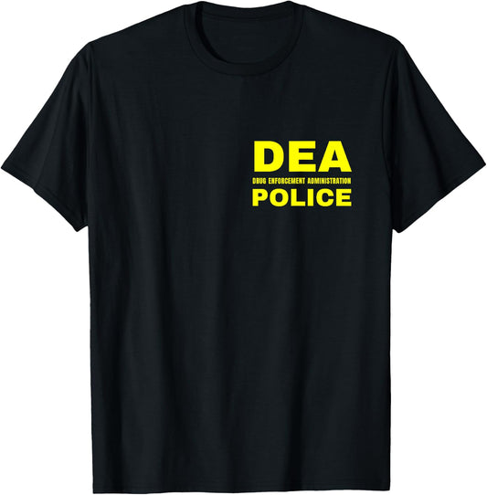 DEA Police Agent Officer Enforcement Administration T-Shirt - T-Shirt | Black