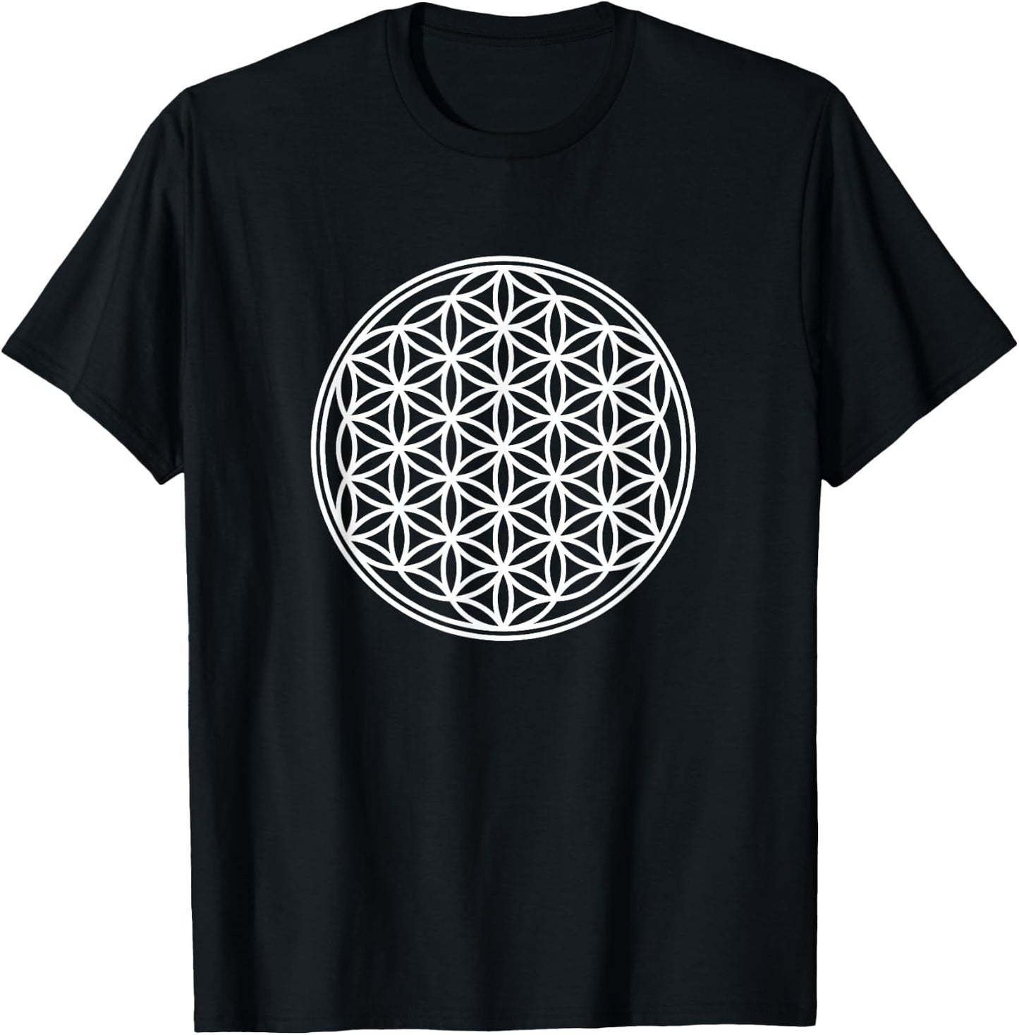 Flower Of Life / Symbol of Fundamental Forms Of Space Time T-Shirt - T-Shirt | Black