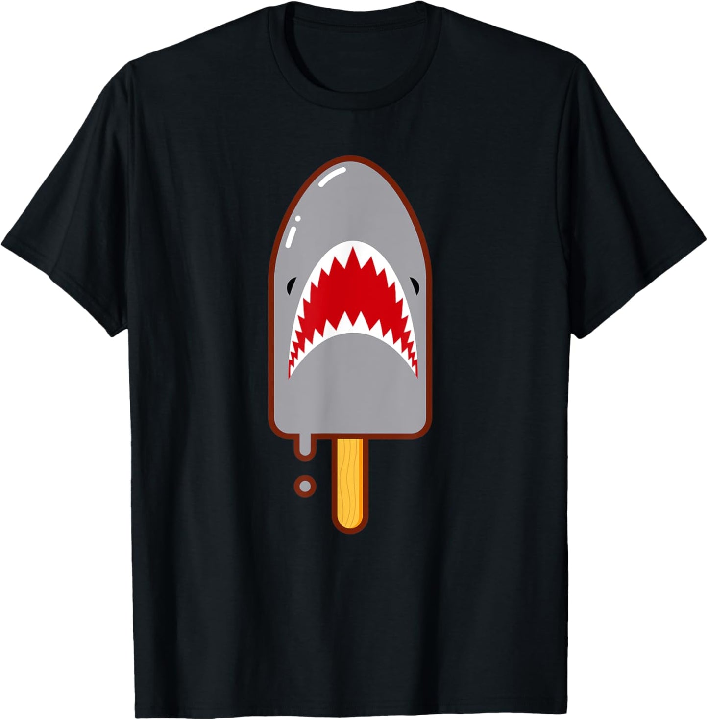 Shark Popsicle T-Shirt - T-Shirt | Black