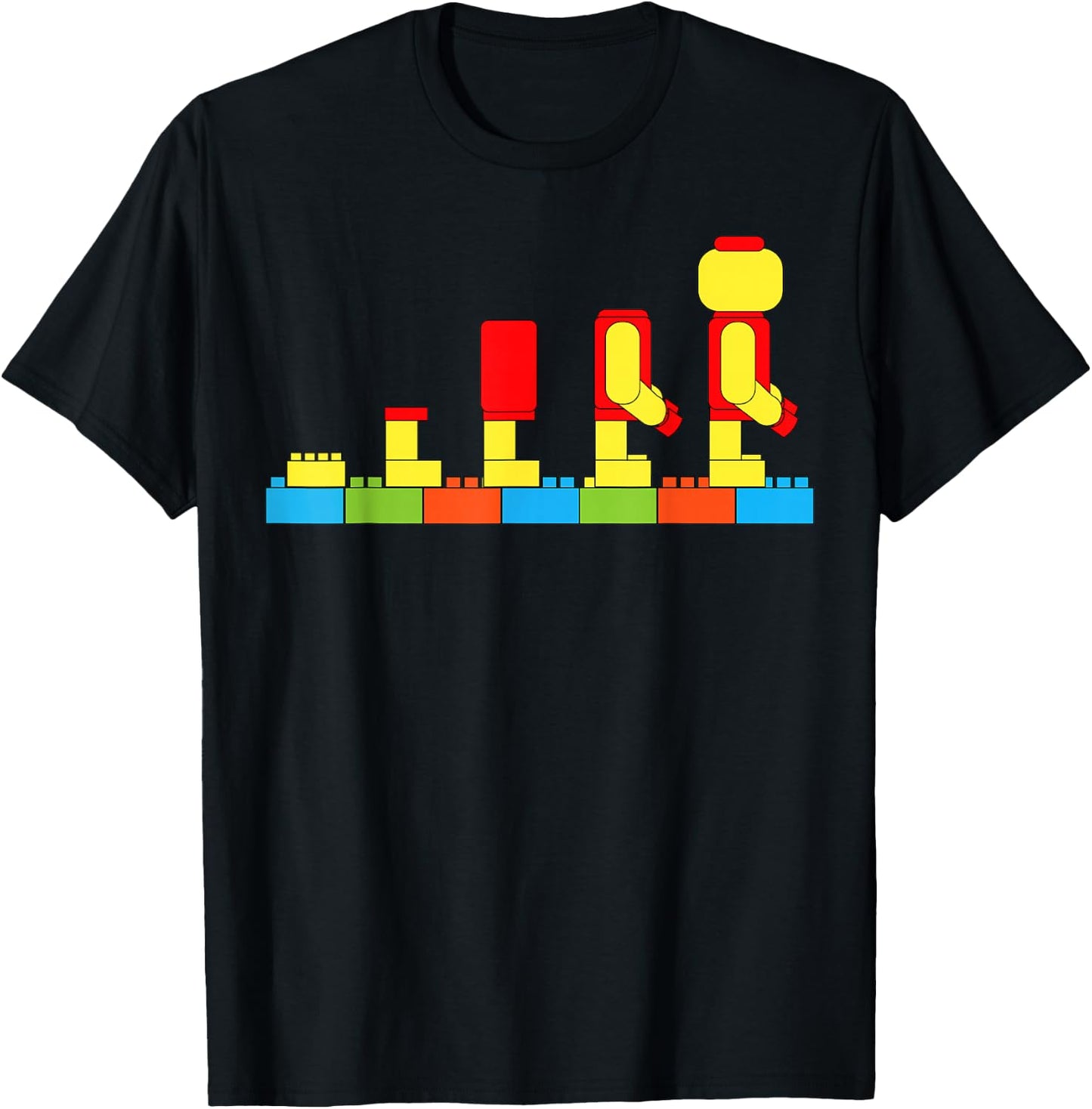 Bricks Evolution Master Builder Building Blocks T-Shirt - T-Shirt | Black
