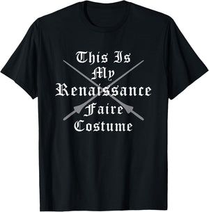 Renaissance Fair Faire Festival Medieval Theme Costume Adult T-Shirt - T-Shirt | Black