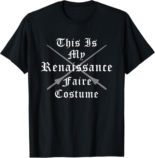 Renaissance Fair Faire Festival Medieval Theme Costume Adult T-Shirt - T-Shirt | Black