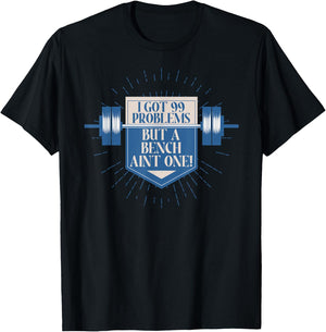 Bench Bodybuilding Powerlifting Motivation T-Shirt - T-Shirt | Black