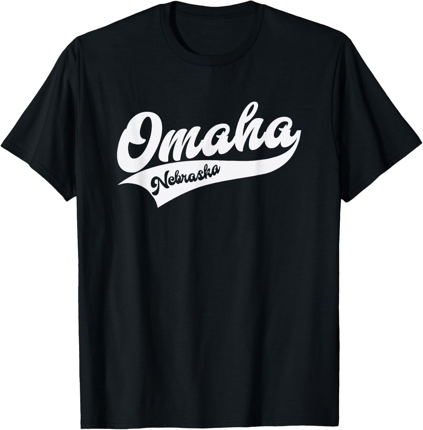 Omaha - Nebraska - Retro / Throwback Design - Classic T-Shirt - T-Shirt | Black