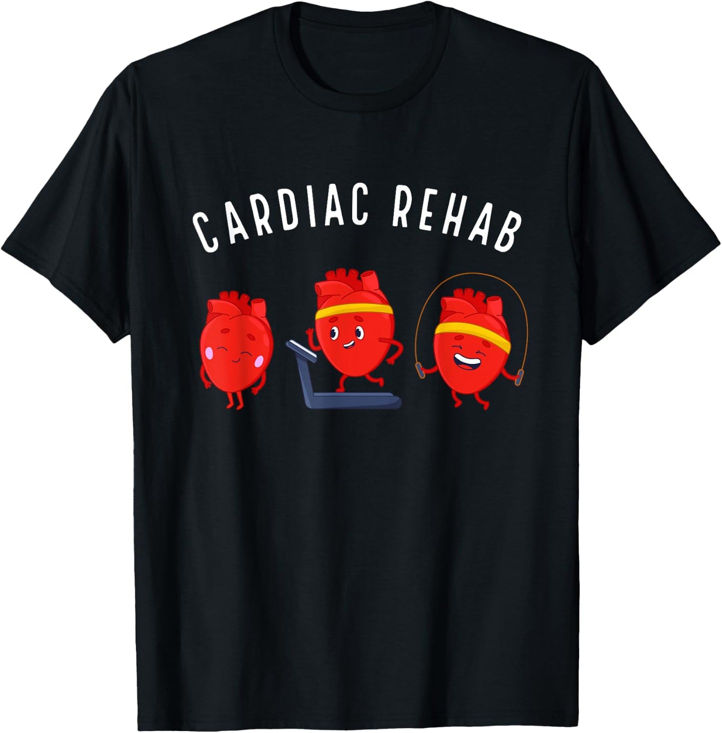 Cardiac Rehab Physical Therapist Nurse Rehab Team Rehabilita T-Shirt - T-Shirt | Black