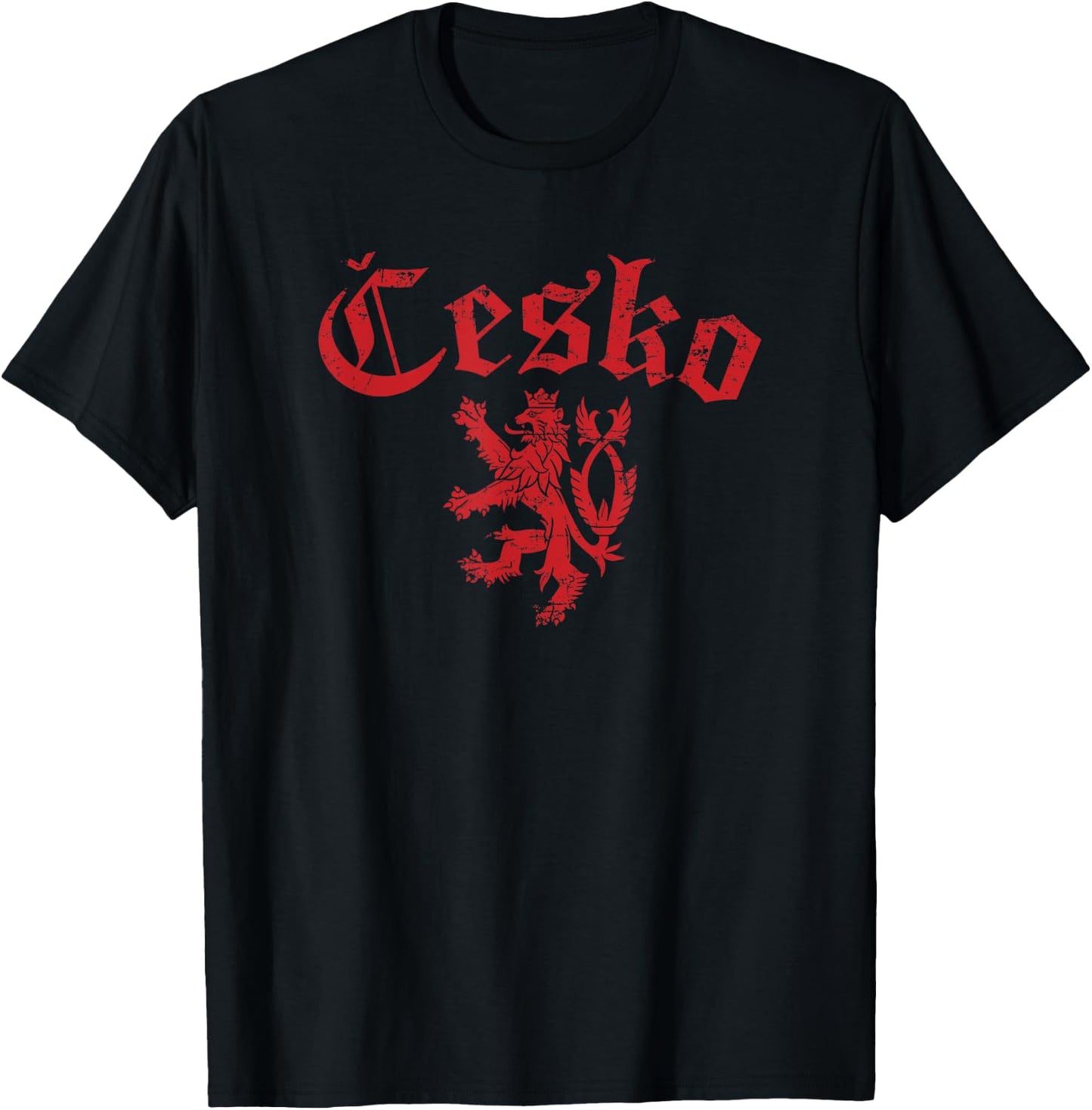 Cesko Czechia Lion Symbol Czech Republic Pride T-Shirt - T-Shirt | Black