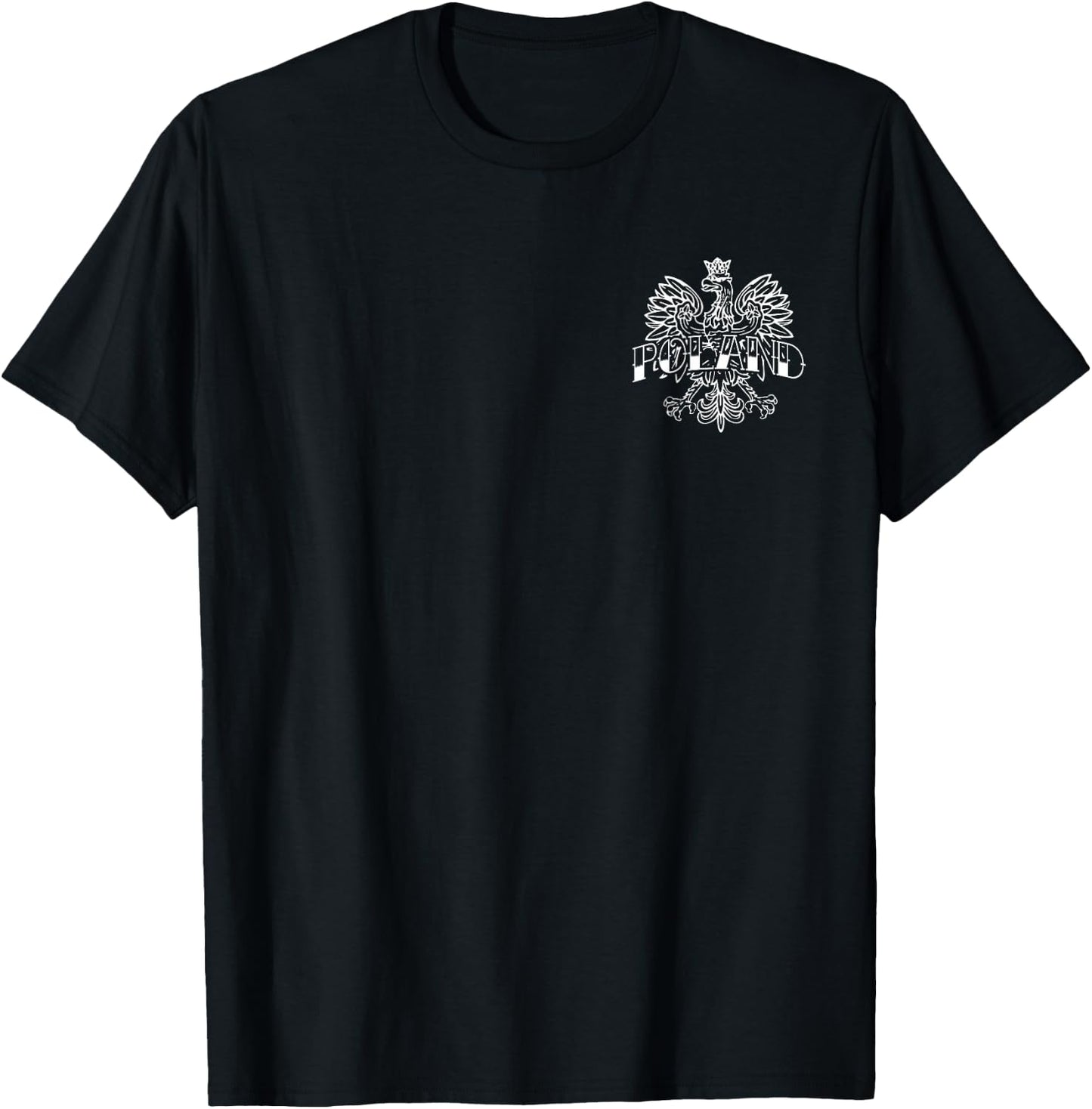 Poland White Eagle Poland Retro Style T-Shirt - T-Shirt | Black