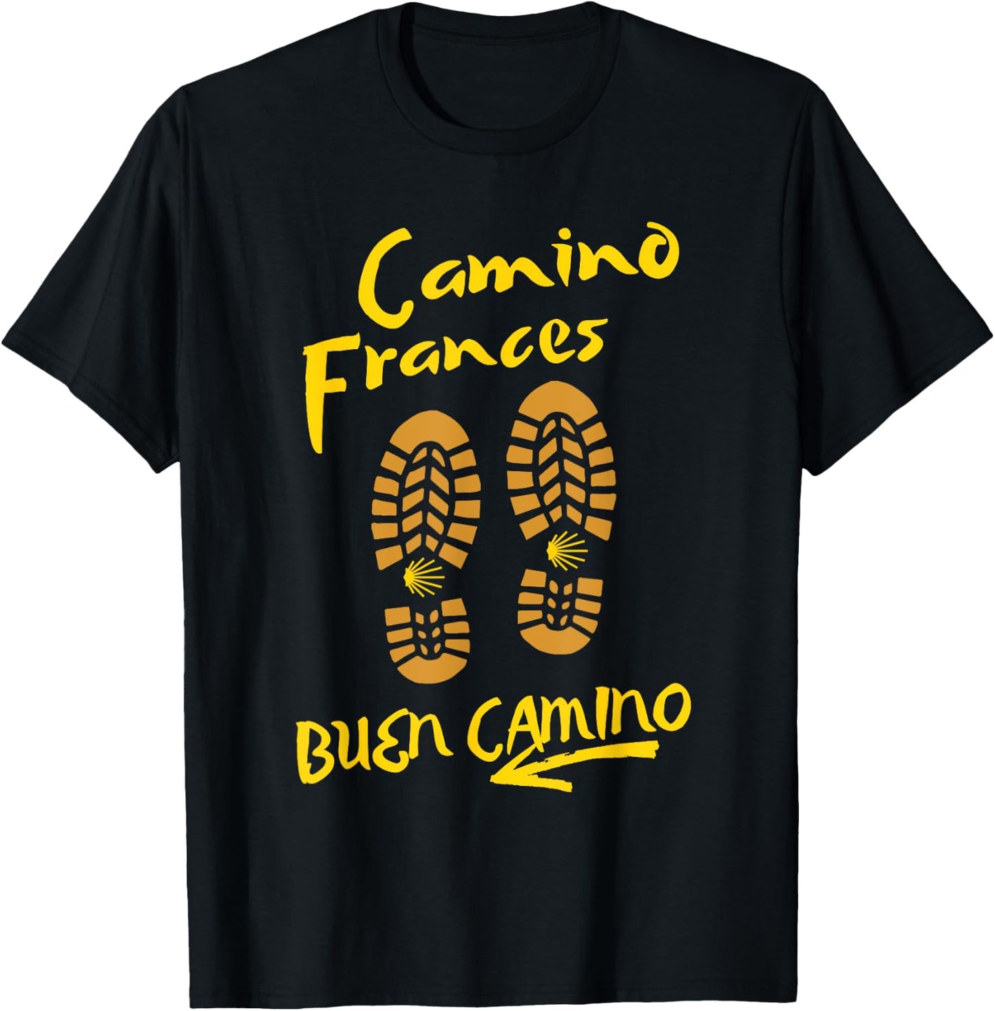 CAMINO FRANCES, BUEN CAMINO, Hiking Boots T-Shirt - T-Shirt | Black