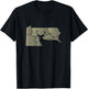 White-Tailed Deer Hunter Pennsylvania Map Shape T-Shirt - T-Shirt | Black