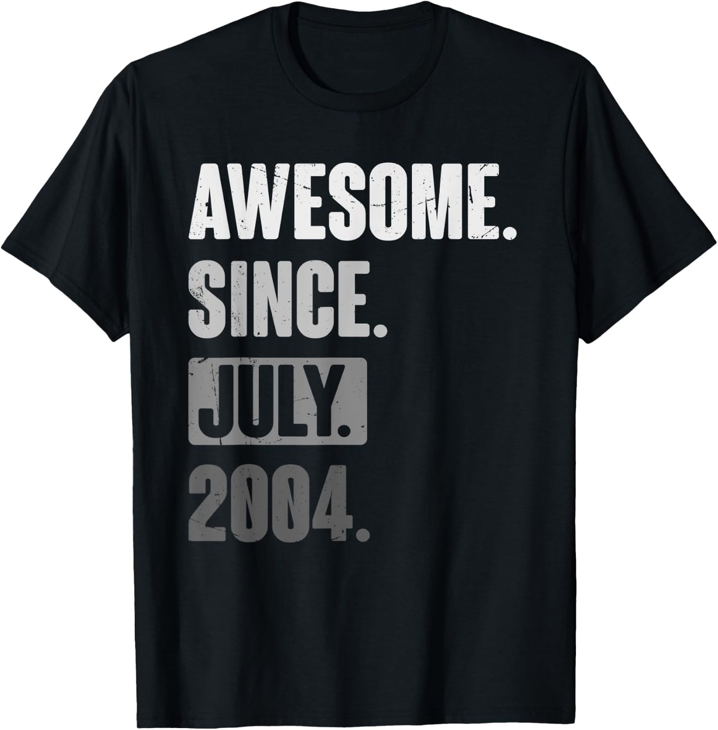 Awesome Since July 2004 - Funny Birthday 19th Decoration T-Shirt - T-Shirt | Black