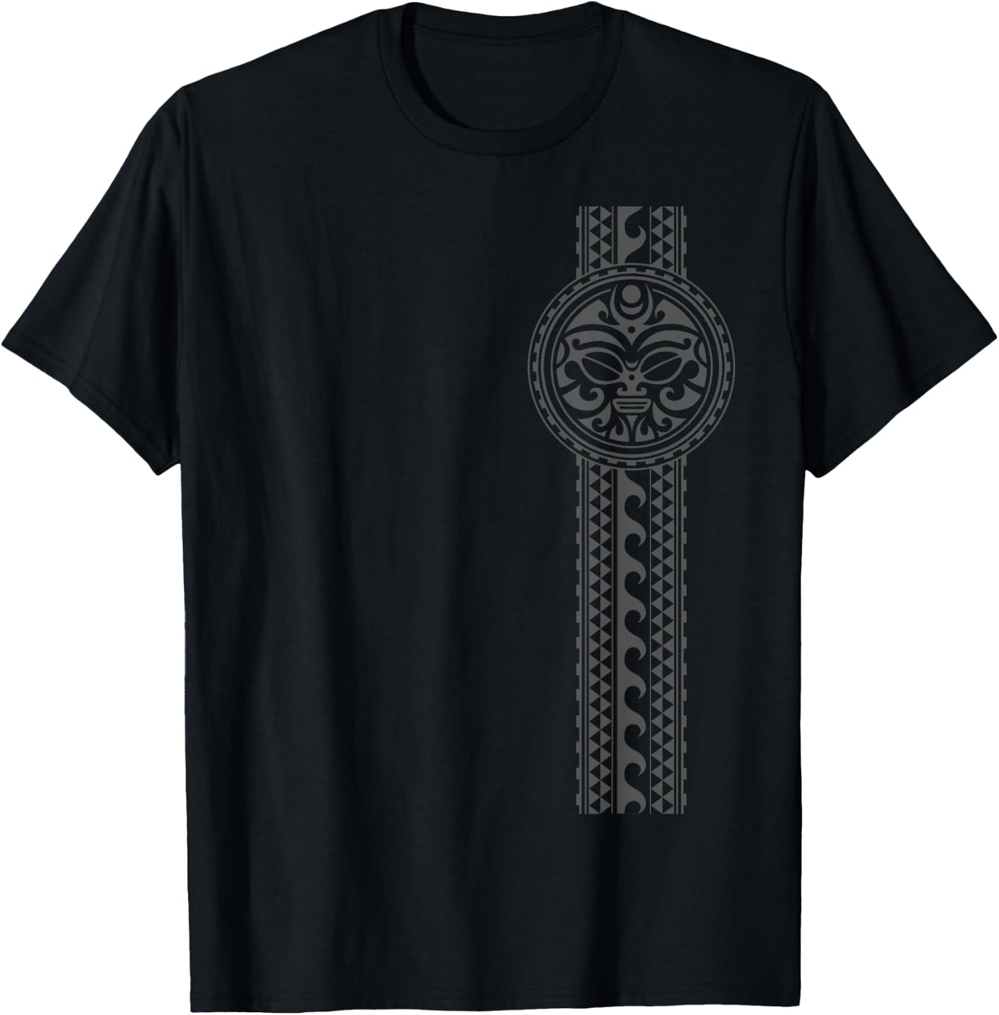 New Zealand Symbol Haka Culture Maori Mask Tribal T-Shirt - T-Shirt | Black