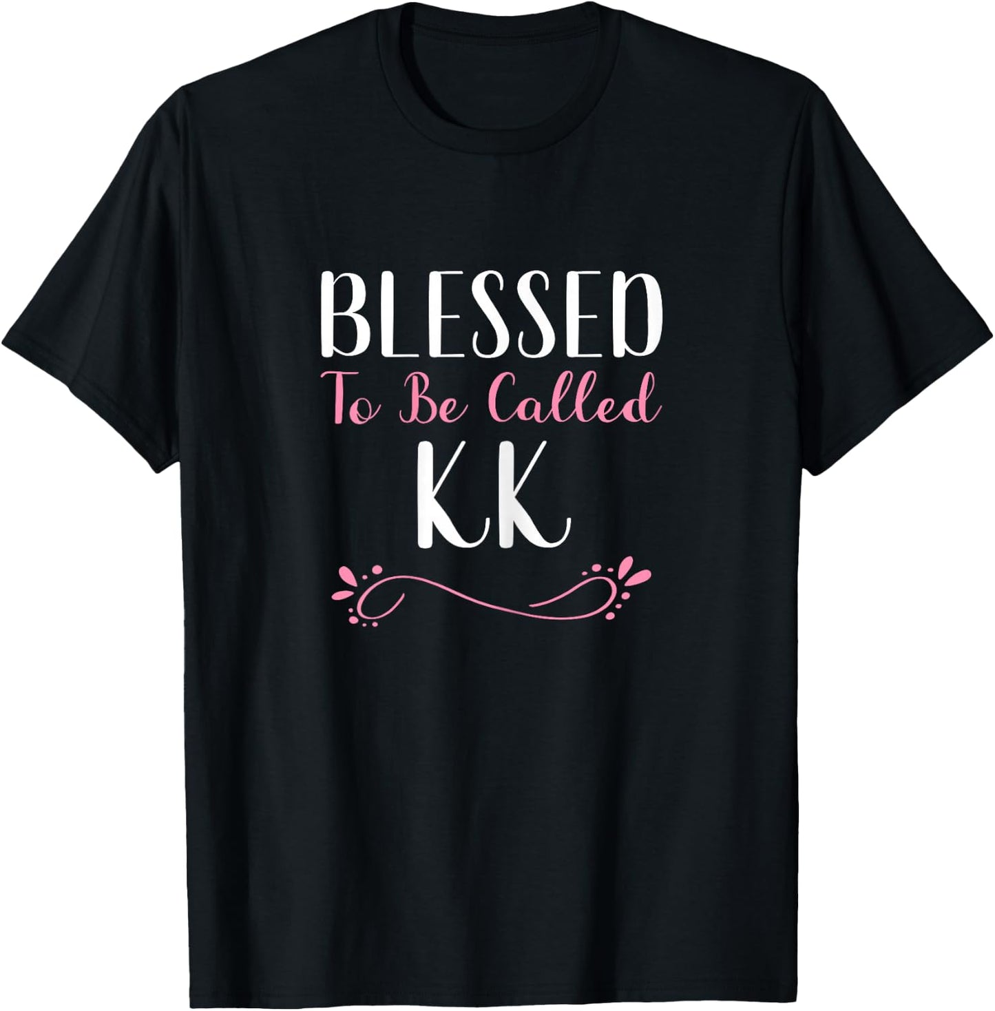 Blessed To Be Called KK Grandma Cute Cool T-Shirt - T-Shirt | Black