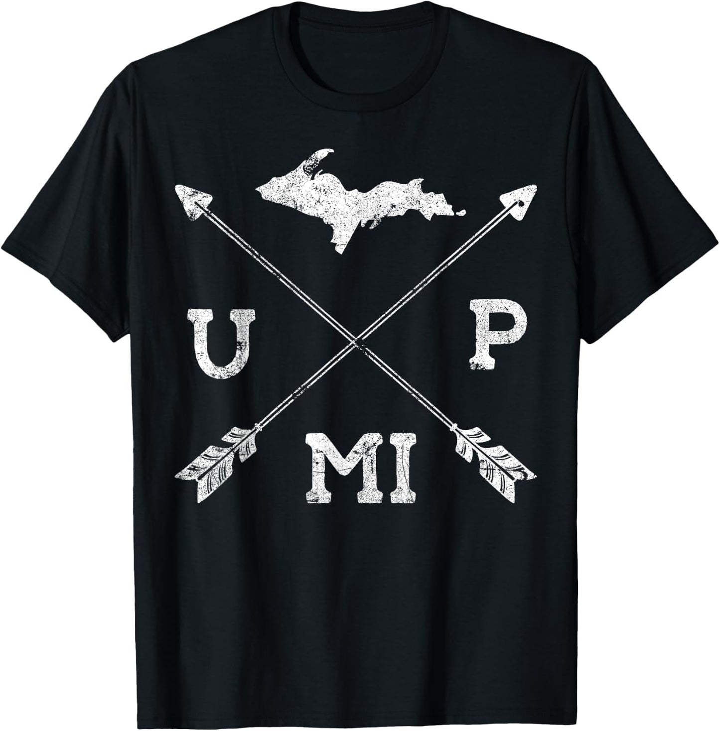 Great Lakes Michigan Yooper Michiganian MI Upper Peninsula T-Shirt - T-Shirt | Black