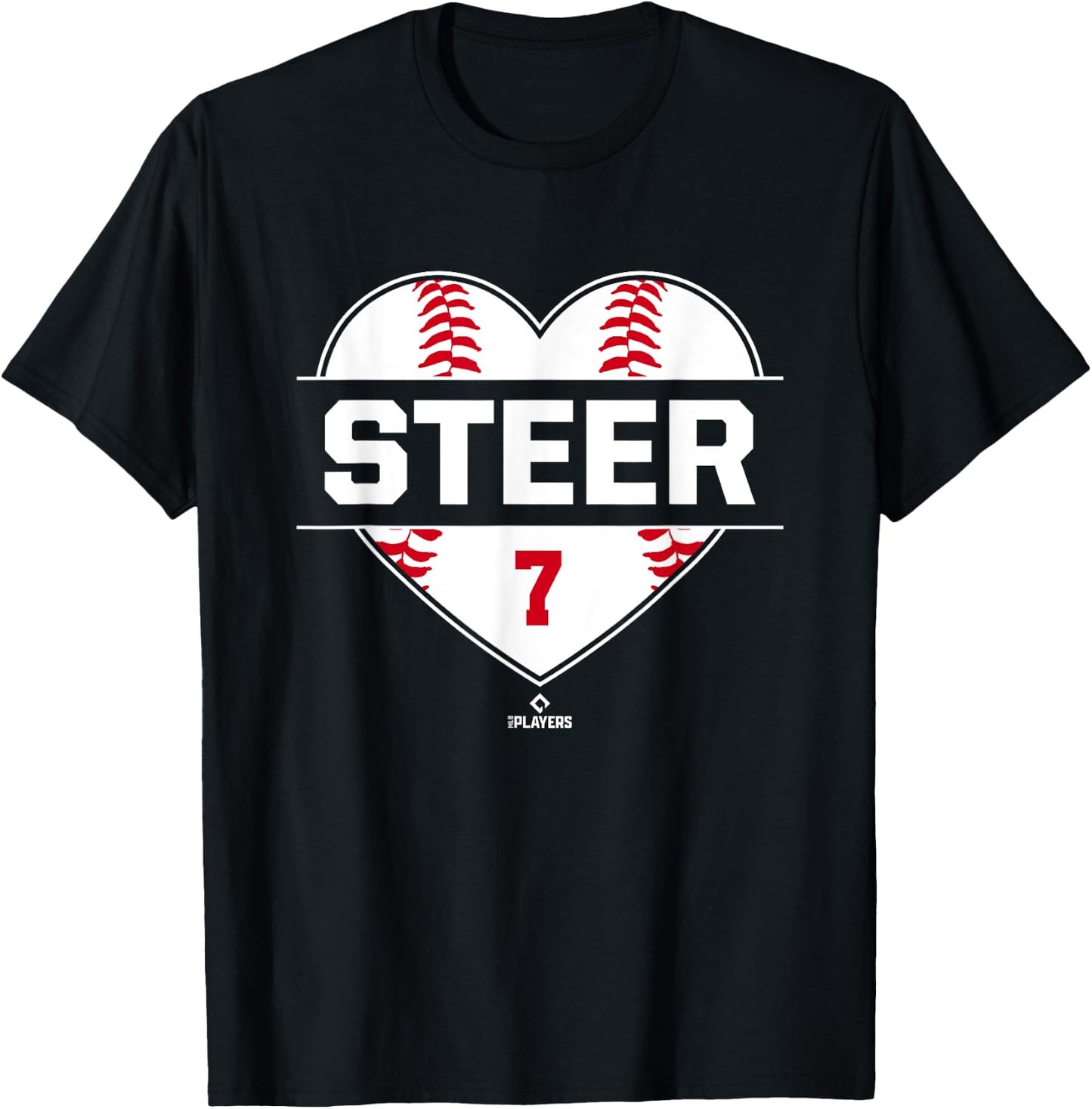 Vintage Baseball Bat Gameday Spencer Steer Cincinnati MLBPA T-Shirt - T-Shirt | Black