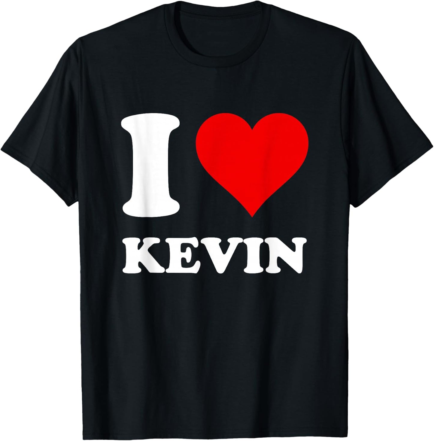 Red Heart I Love Kevin T-Shirt - T-Shirt | Black
