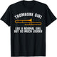 Funny Trombone Art Girls Trombonist Trombone Lover T-Shirt - T-Shirt | Black