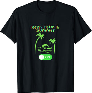 Keep Calm Summer on Women Kids T-Shirt - T-Shirt | Black
