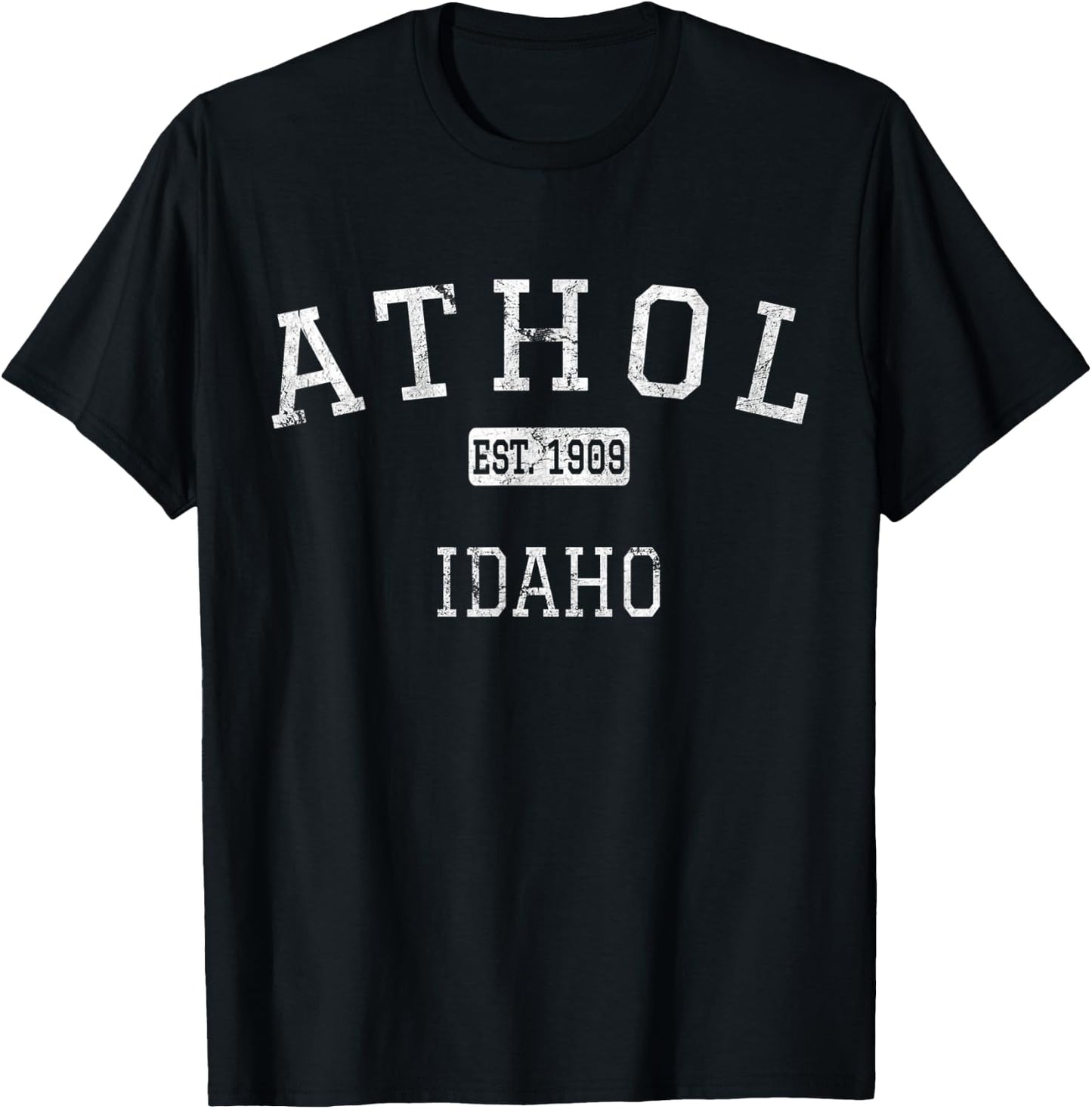 Athol Idaho ID Vintage T-Shirt - T-Shirt | Black