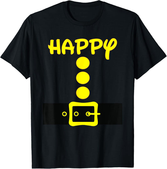 Dwarf Easy Halloween Men Women Kids Costume Matching Group T-Shirt - T-Shirt | Black