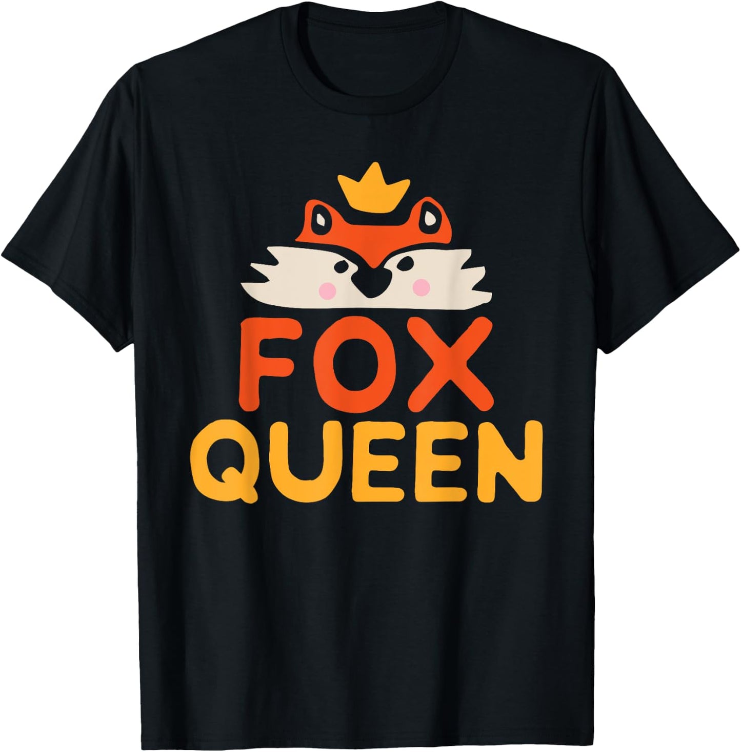 Fox Queen T-Shirt - T-Shirt | Black