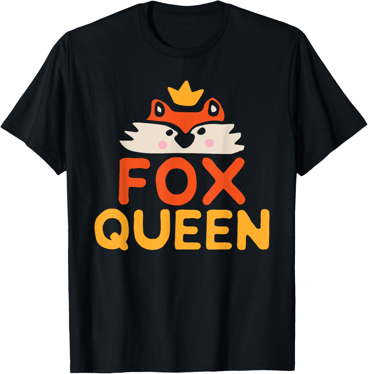 Fox Queen T-Shirt - T-Shirt | Black